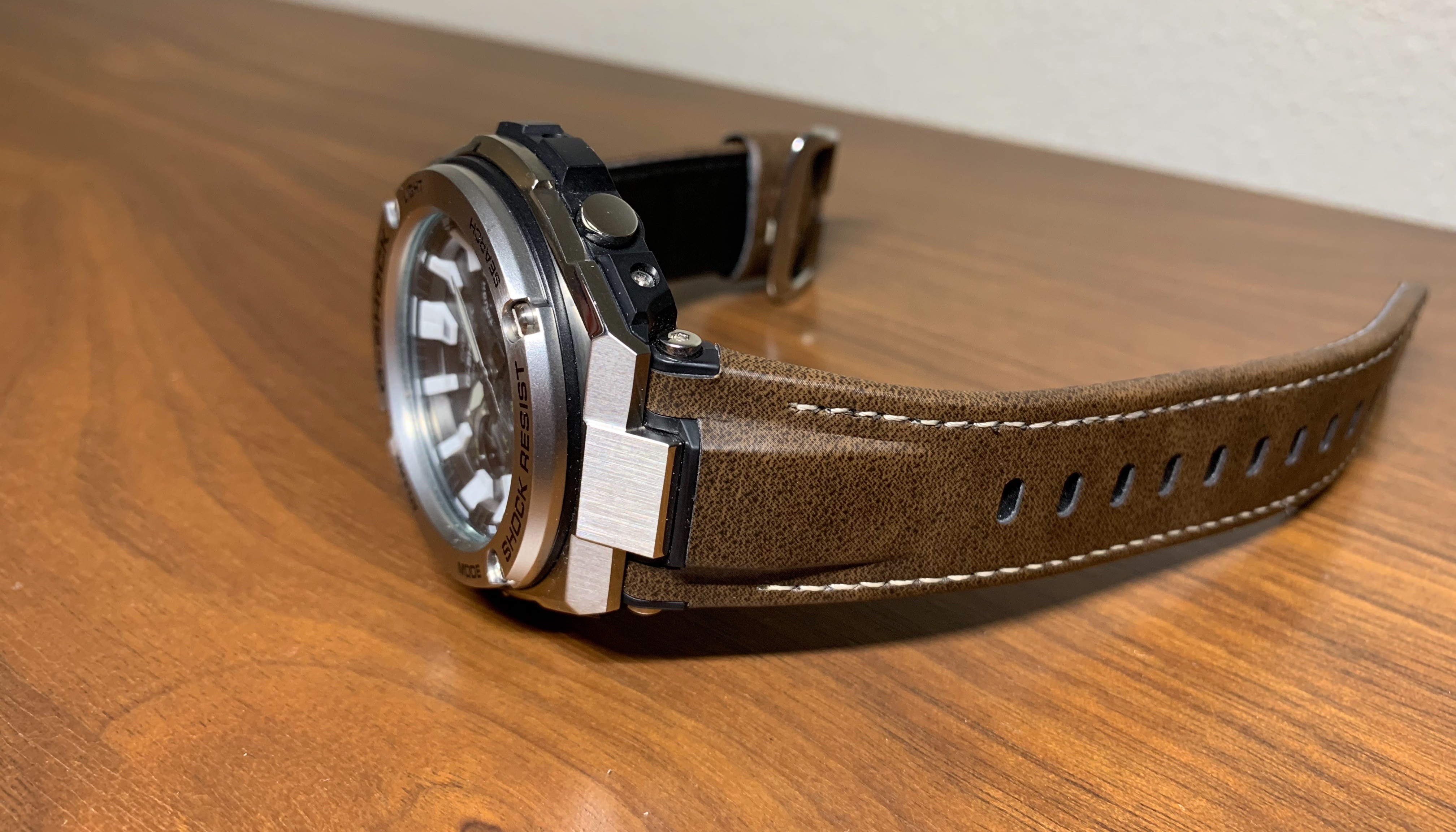 g steel leather band