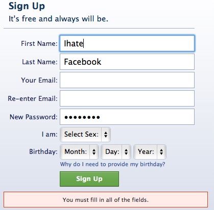 sign up for an email account