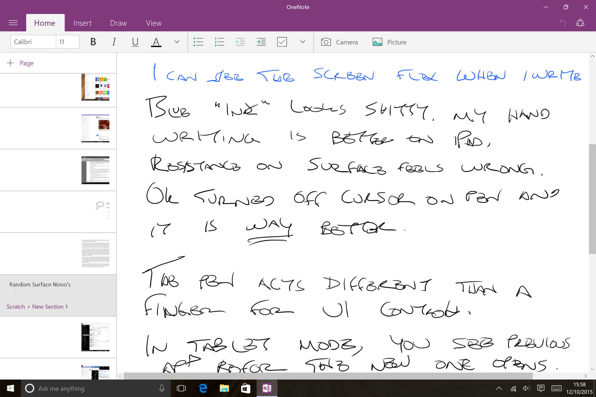 microsoft onenote convert handwriting to text surface pro 4